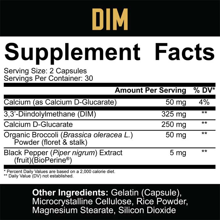 DIM  60 Caps - 5% Nutrition / Core Series