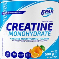 Creatine Monohydrate 500g - 6PAK Πορτοκάλι
