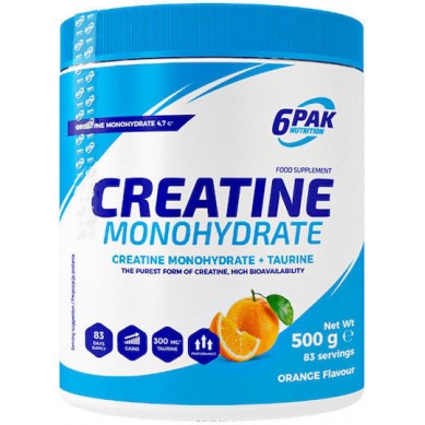 Creatine Monohydrate 500g - 6PAK Πορτοκάλι