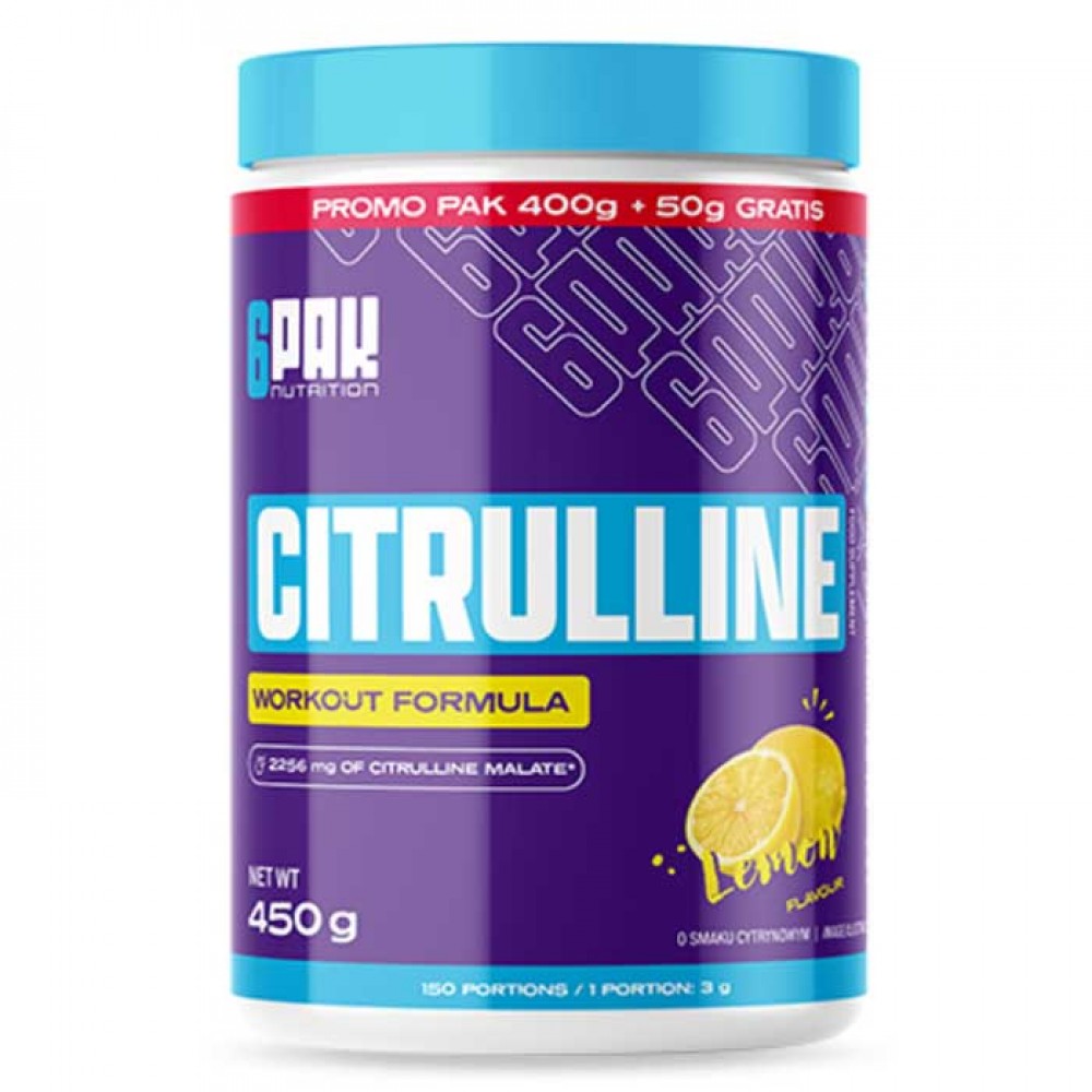Citrulline 450g - 6PAK Nutrition / Lemon Citrulline 450g - 6PAK Nutrition