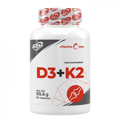 D3 + K2 90 capsules  - 6PAK D3 + K2 90 capsules  - 6PAK