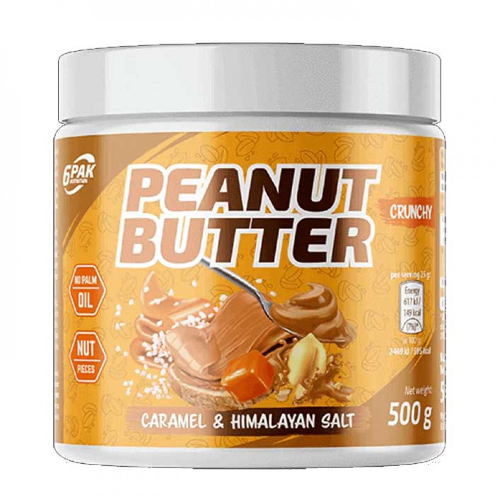 Peanut Butter Caramel & Himalayan Salt 500g Crunchy - 6PAK