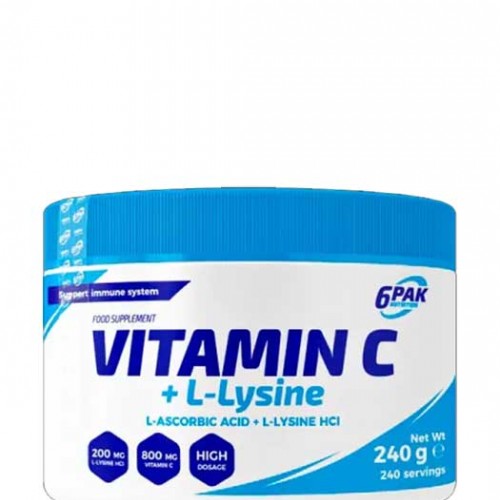 Vitamin C + L-Lysine 240g - 6PAK Vitamin C + L-Lysine 240g - 6PAK