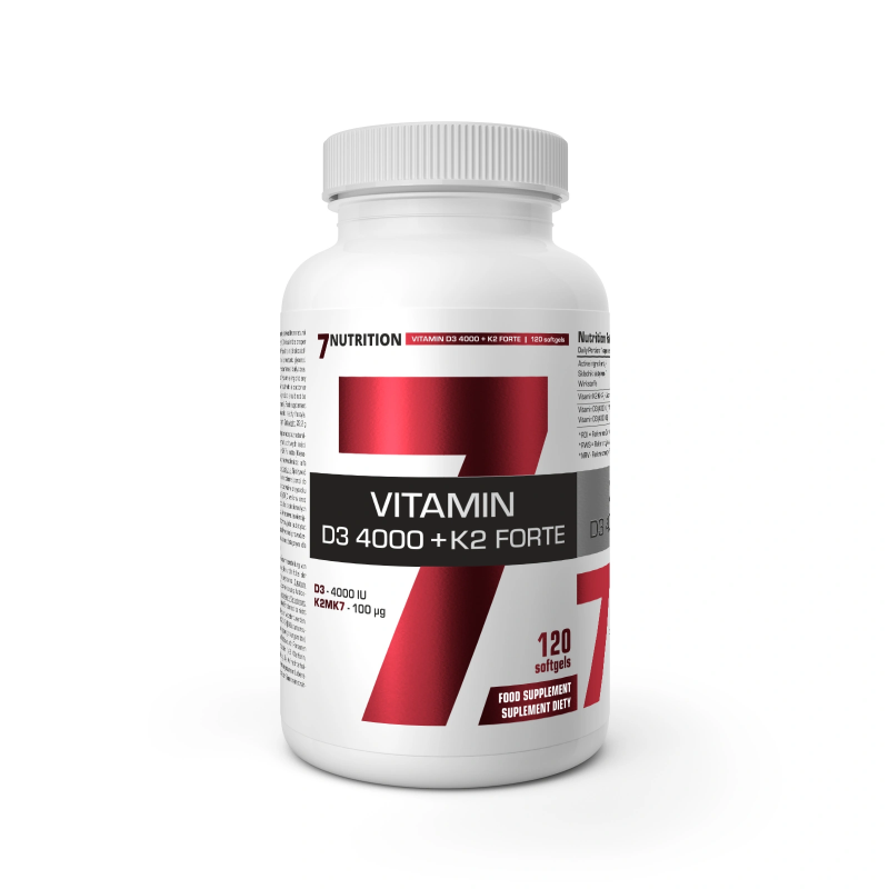 Vitamin D3+K2MK7 4000i.u./100mcg 120 vege caps - 7Nutrition