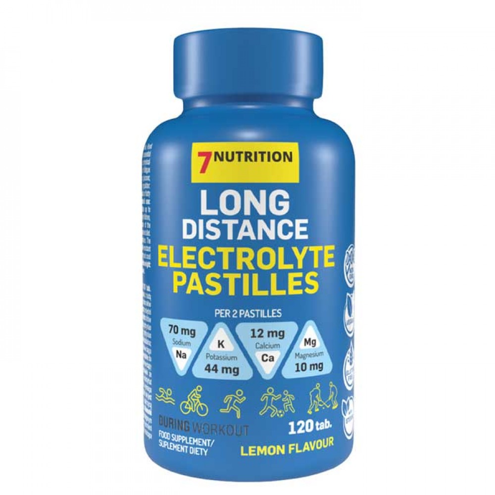 Long Distance Electrolyte Pastilles 120 tabs - 7Nutrition