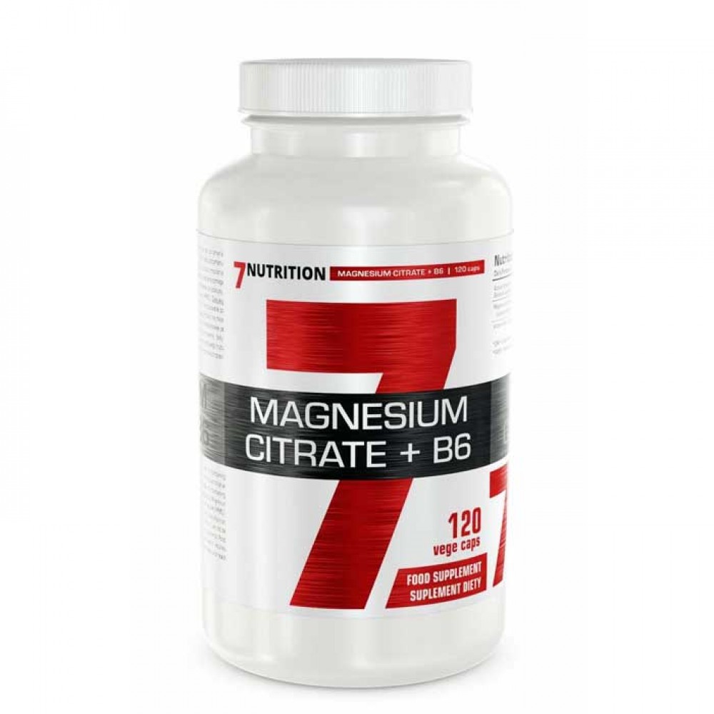 Magnesium Citrate + B6 120 vege caps - 7Nutrition
