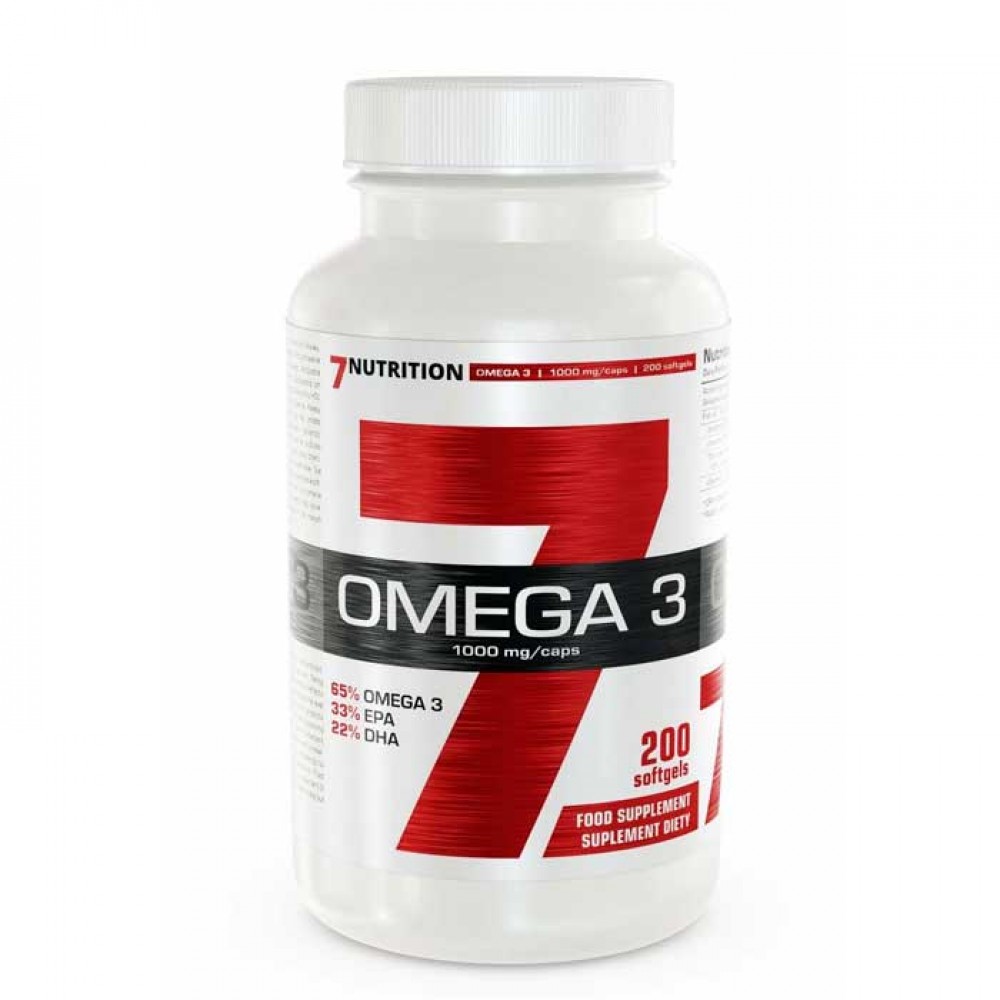 Omega-3 65% 1000mg 200 softgels  - 7Nutrition