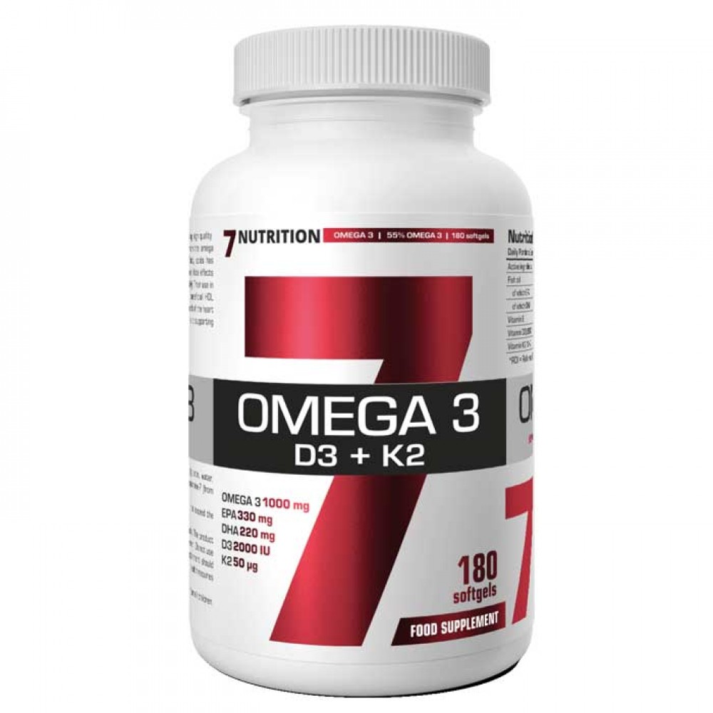 Omega 3 D3 + K2 180 softgels - 7Nutrition