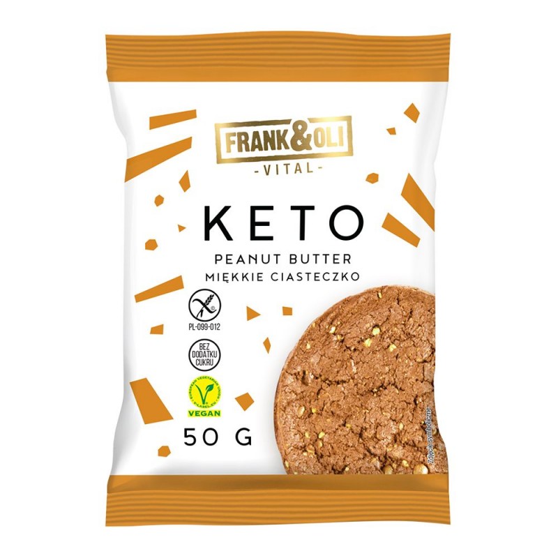 Keto soft cookie 50g / Frank & Oli - Peanut butter
