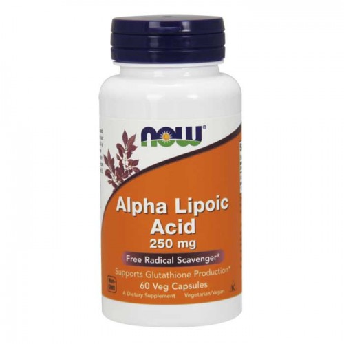 Alpha Lipoic Acid 250 mg 60 Veg Capsules - Now Alpha Lipoic Acid 250 mg 60 Veg Capsules - Now