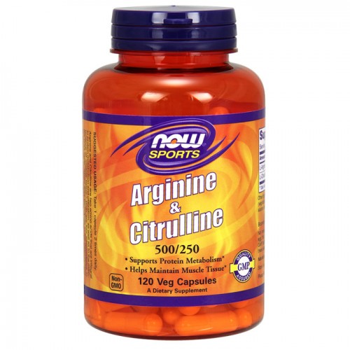 Arginine & Citrulline 500/250 120 φυτοκάψουλες  Now / Αμινοξέα Arginine & Citrulline 500/250 120 φυτοκάψουλες  Now / Αμινοξέα