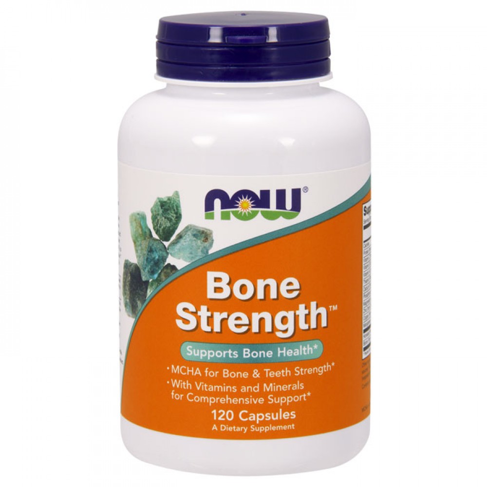 Bone Strength - 120 caps NOW Foods / Μέταλλα για Οστά - Οστική Μάζα