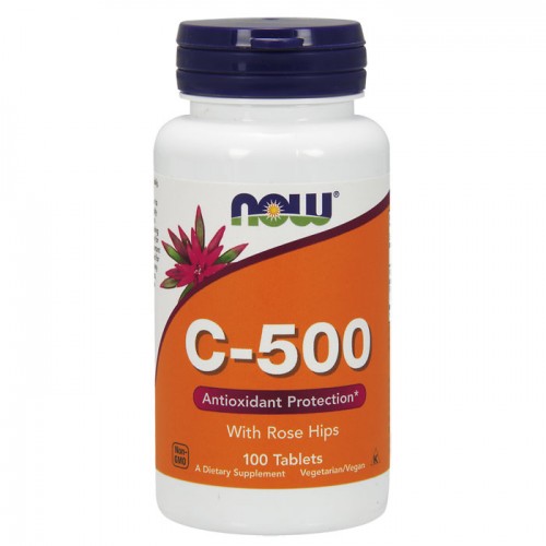 Vitamin C 500 with Rose Hips 100 ταμπλέτες - Now / Αντιοξειδωτική Βιταμίνη C-500 Vitamin C 500 with Rose Hips 100 ταμπλέτες - Now / Αντιοξειδωτική Βιταμίνη C-500