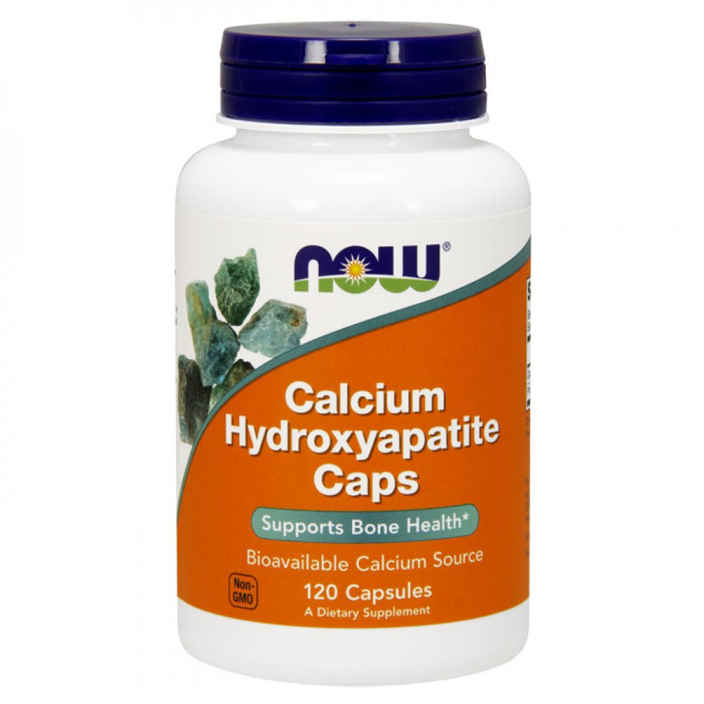 Calcium Hydroxyapatite 120 κάψουλες - Now / Ασβέστιο - Οστά