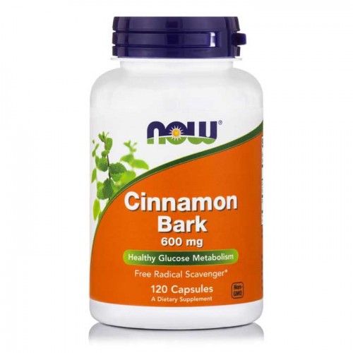 Cinnamon Bark 600mg 120 κάψουλες Κανέλα - Now / Ανοσοποιητικό