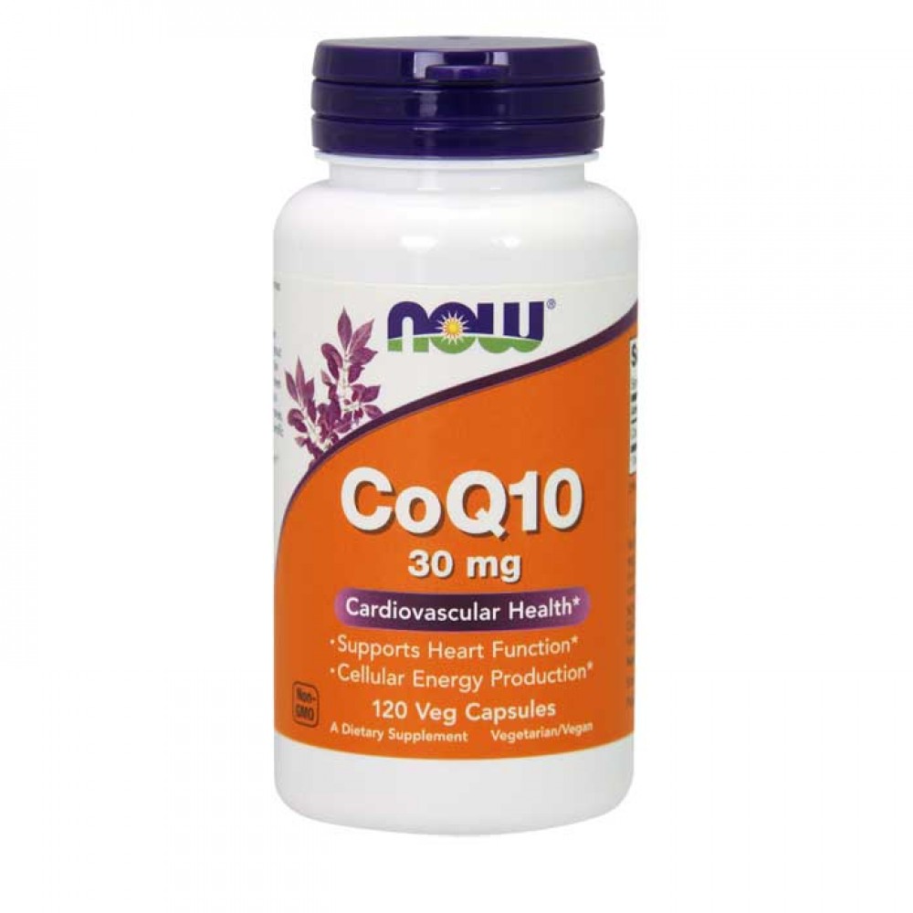 CoQ10 30mg - 120 vcaps NOW Foods / Ένζυμα Co-Q10
