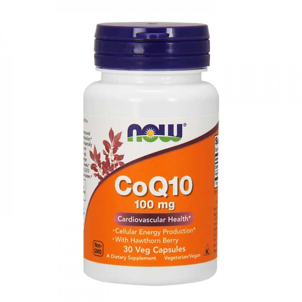 CoQ10 with Hawthorn Berry,100mg - 30 vcaps - Now Foods