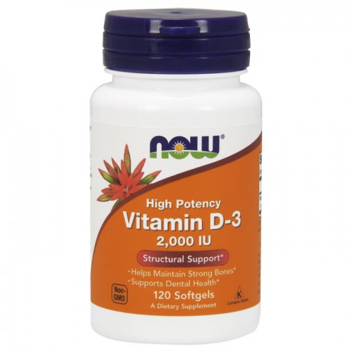 Vitamin D-3 2000 IU - 120 softgels NOW Foods / Βιταμίνη D3 Vitamin D-3 2000 IU - 120 softgels NOW Foods / Βιταμίνη D3