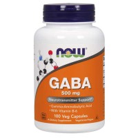 GABA 500mg with Vitamin B6 100 vcaps - Now Foods