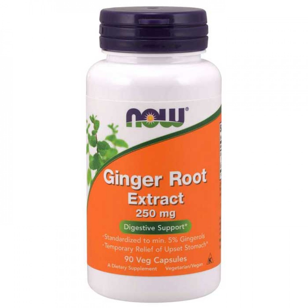 Ginger Root Extract 250mg 90 vcaps - Now Foods