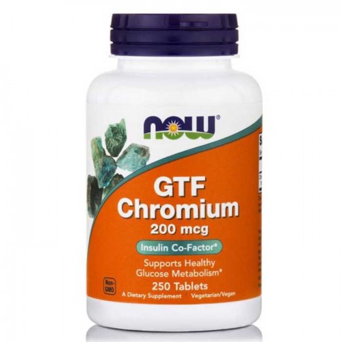 GTF Chromium 200mcg 250 ταμπλέτες - Now /  Χρώμιο - Μέταλλα GTF Chromium 200mcg 250 ταμπλέτες - Now /  Χρώμιο - Μέταλλα