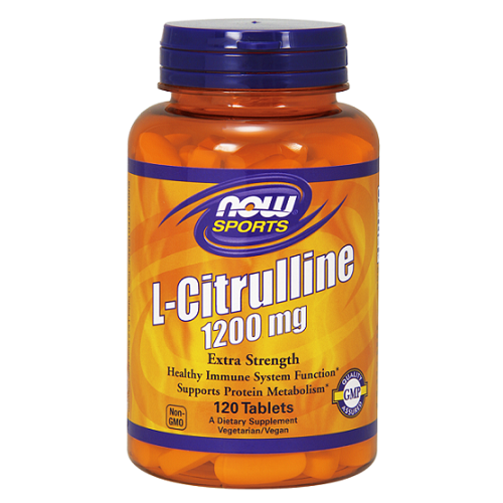L-Citrulline,1200mg (Extra Strength) - 120 tablets - Now / Κιτρουλίνη