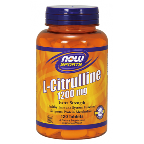 L-Citrulline, 1200mg (Extra Strength) - 120 tablets - Now / Κιτρουλίνη