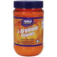 L-Arginine, 100% Pure Powder - 454 grams - Now / Αμινοξέα
