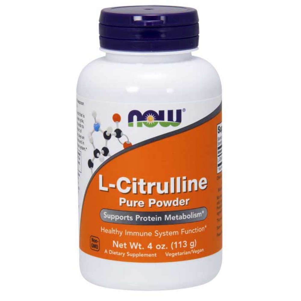 L-Citrulline,100% Pure Powder - 113 grams - Now / Κιτρουλίνη