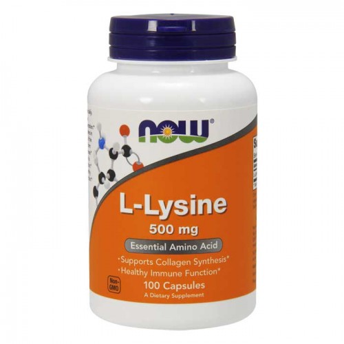 L-Lysine 500mg 100 κάψουλες - Now / L-Λυσίνη L-Lysine 500mg 100 κάψουλες - Now / L-Λυσίνη