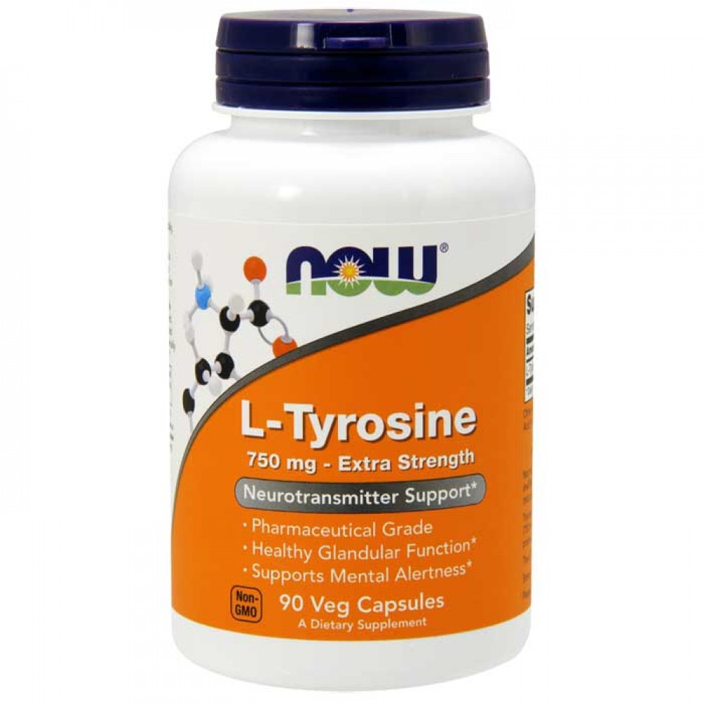 L-Tyrosine 750mg 90 caps - Now Foods