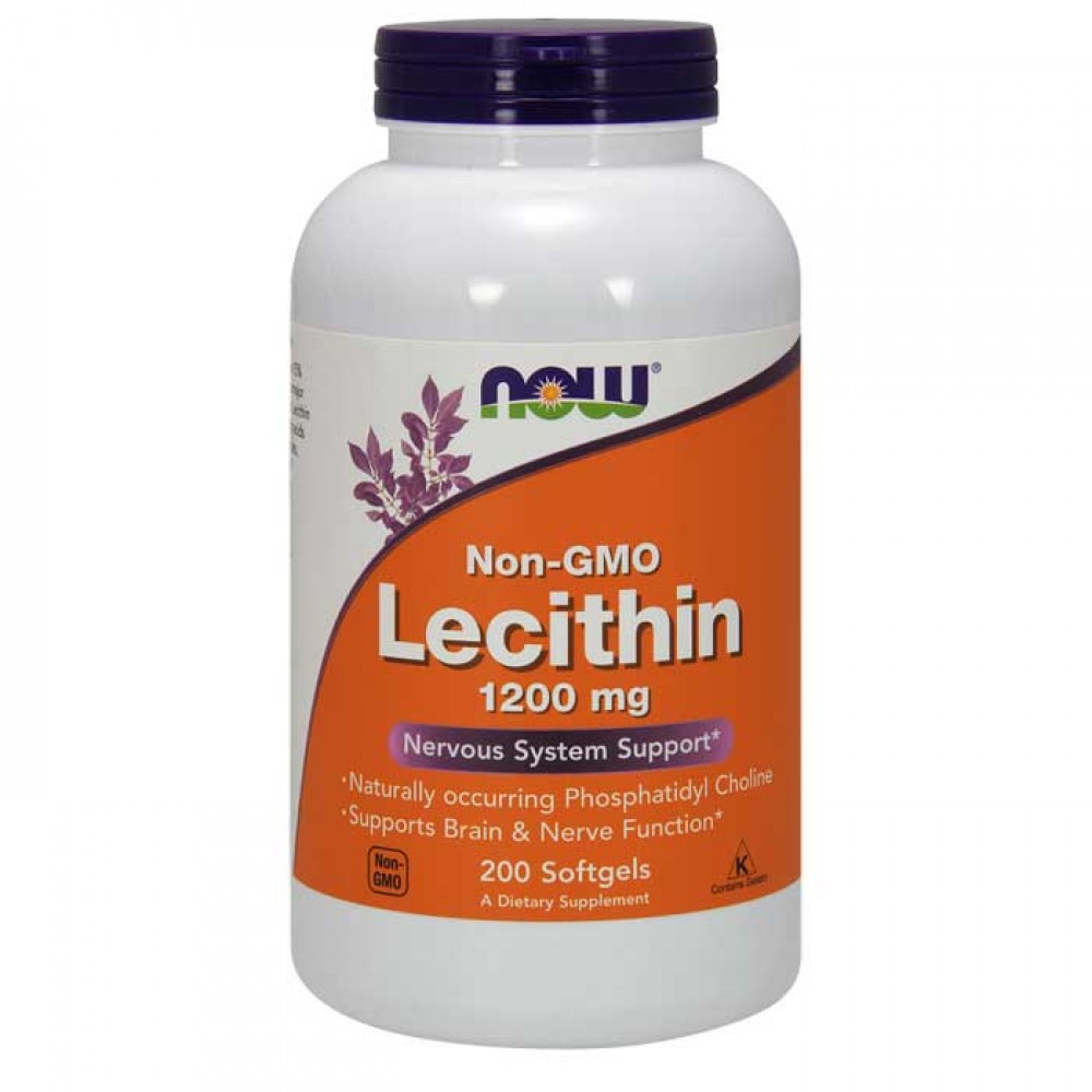 Lecithin 1200mg 200 μαλακά τζελ -  Now / Λιποδιαλύτης