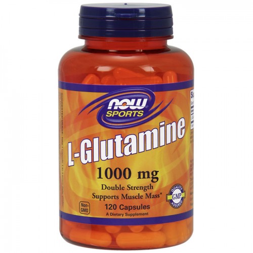 L-Glutamine, 1000mg - 120 caps - Now / Γλουταμίνη Αμινοξέα