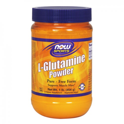 L-Glutamine, 5000mg (Powder) - 454 grams - Now / Γλουταμίνη Αμινοξέα