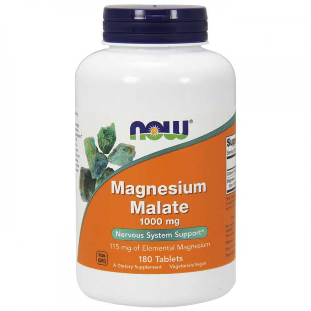 Magnesium Malate 1000mg 180 ταμπλέτες - Now Foods