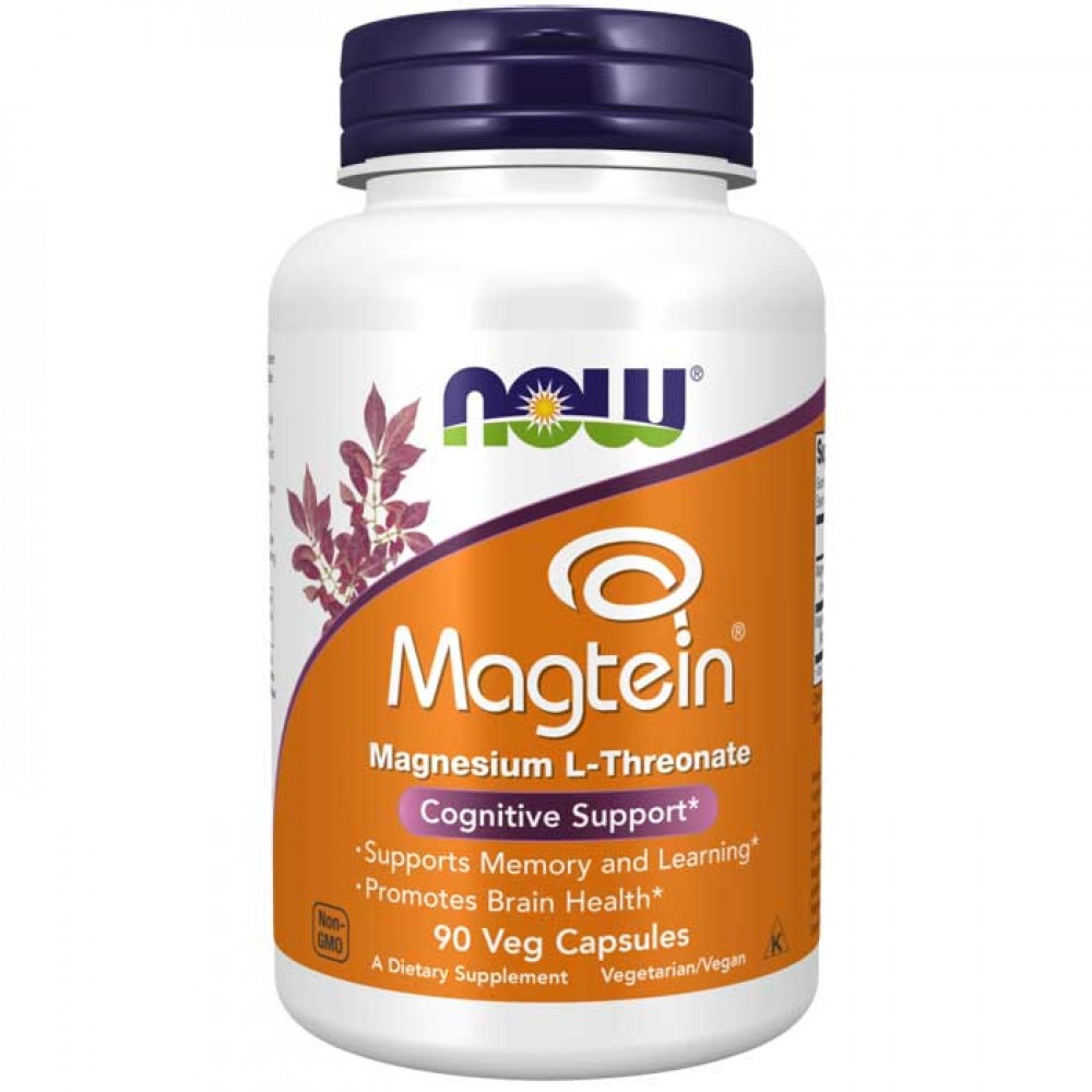 Magtein Magnesium L-Threonate 90 vegan caps - Now Foods