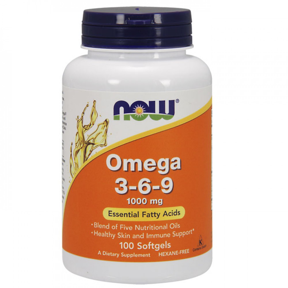 Omega 3-6-9,1000mg - 100 softgel NOW Foods / Λιπαρά οξέα