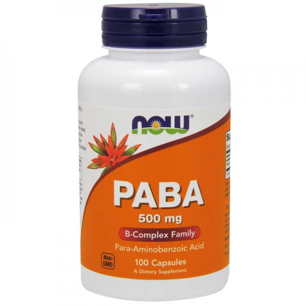 Paba 500 mg 100 caps - Now / Βιταμίνες