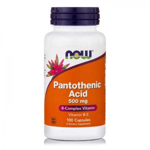 Pantothenic Acid 500mg 100 κάψουλες - Now / Βιταμίνη Β5