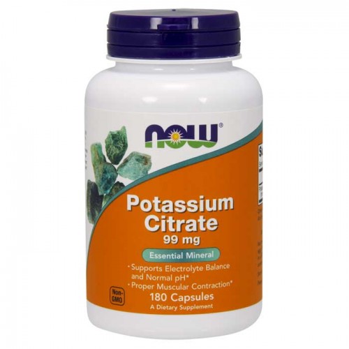 Potassium Citrate 99mg 180 κάψουλες - Now Foods / Κιτρικό Κάλιο