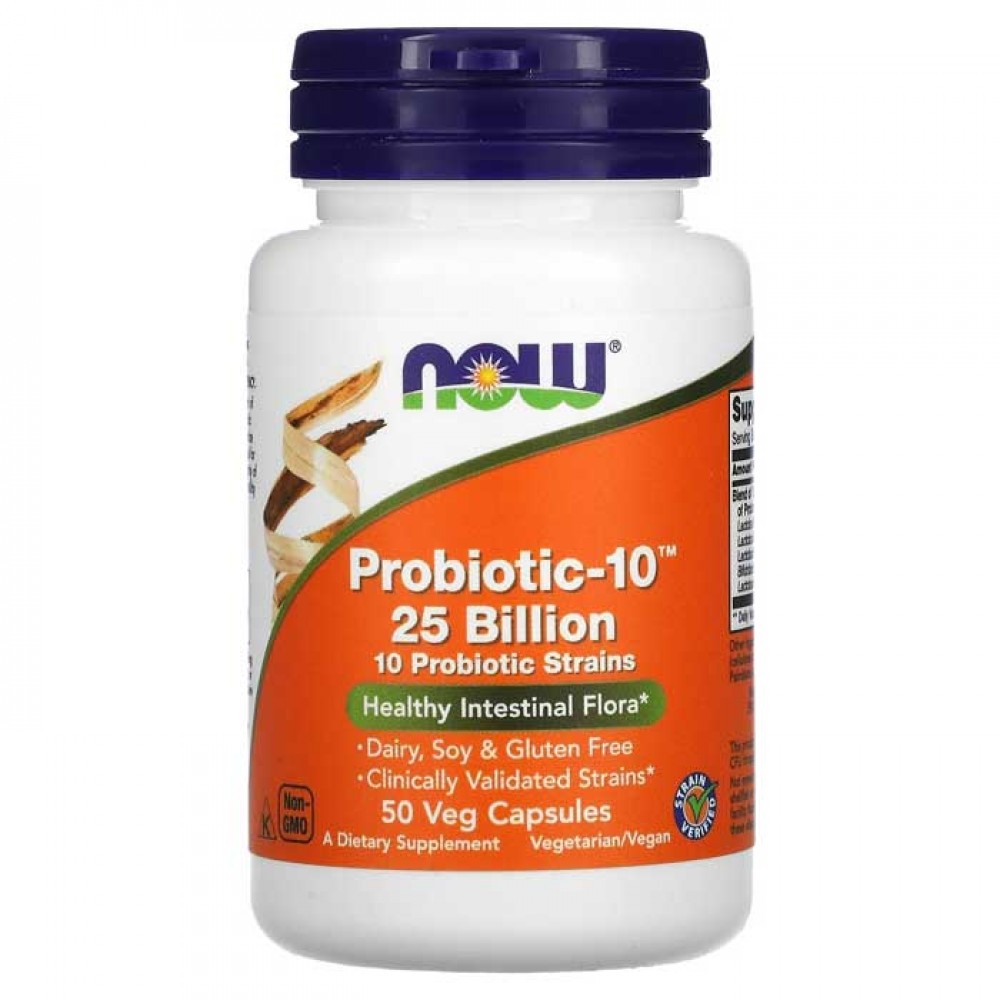 Probiotic - 10,25 Billion 50 φυτοκάψουλες - Now / Προβιοτικά
