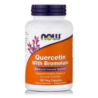 Quercetin with Bromelain 120 φυτοκάψουλες - Now / Ισχυρό Αντιοξειδωτικό