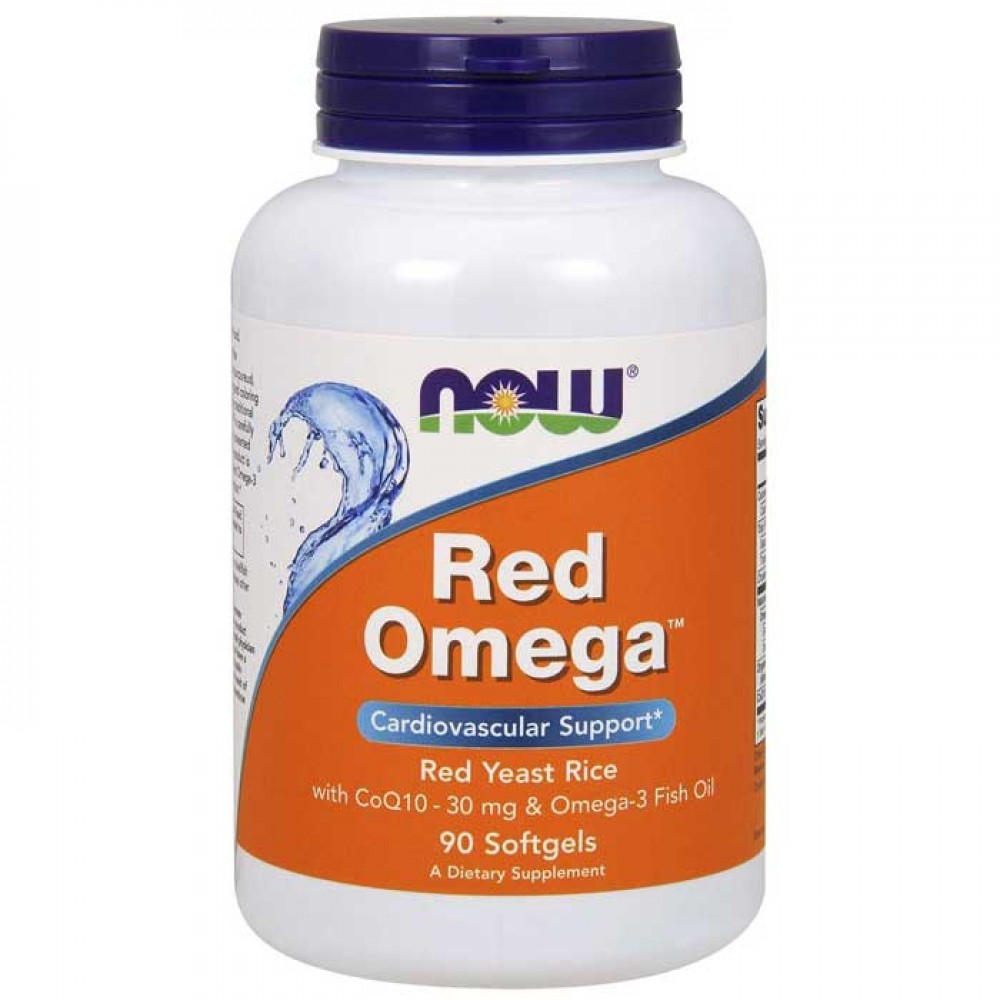 Red Omega 1000mg με CoQ10 & Omega-3 Fish Oil 90 μαλακές κάψουλες - Now / Καρδιαγγειακή Λειτουργία