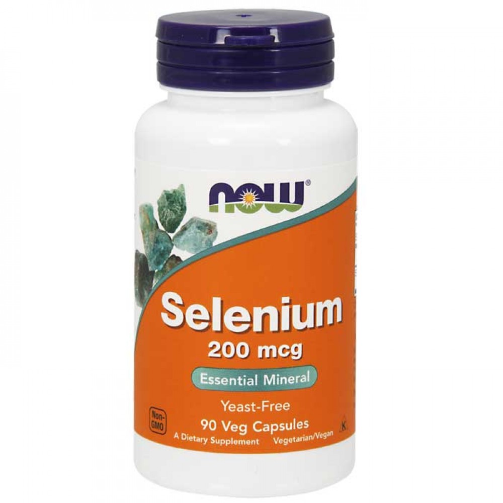 Selenium 200mcg 90 φυτοκάψουλες - Now Food / Σελήνιο - Μέταλλα