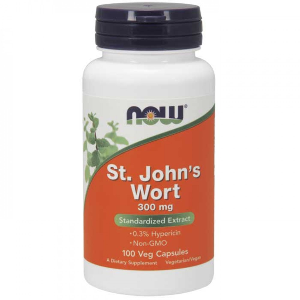 St. Johns Wort 300mg 100 φυτικές κάψουλες - Now / Βοτανοθεραπεία