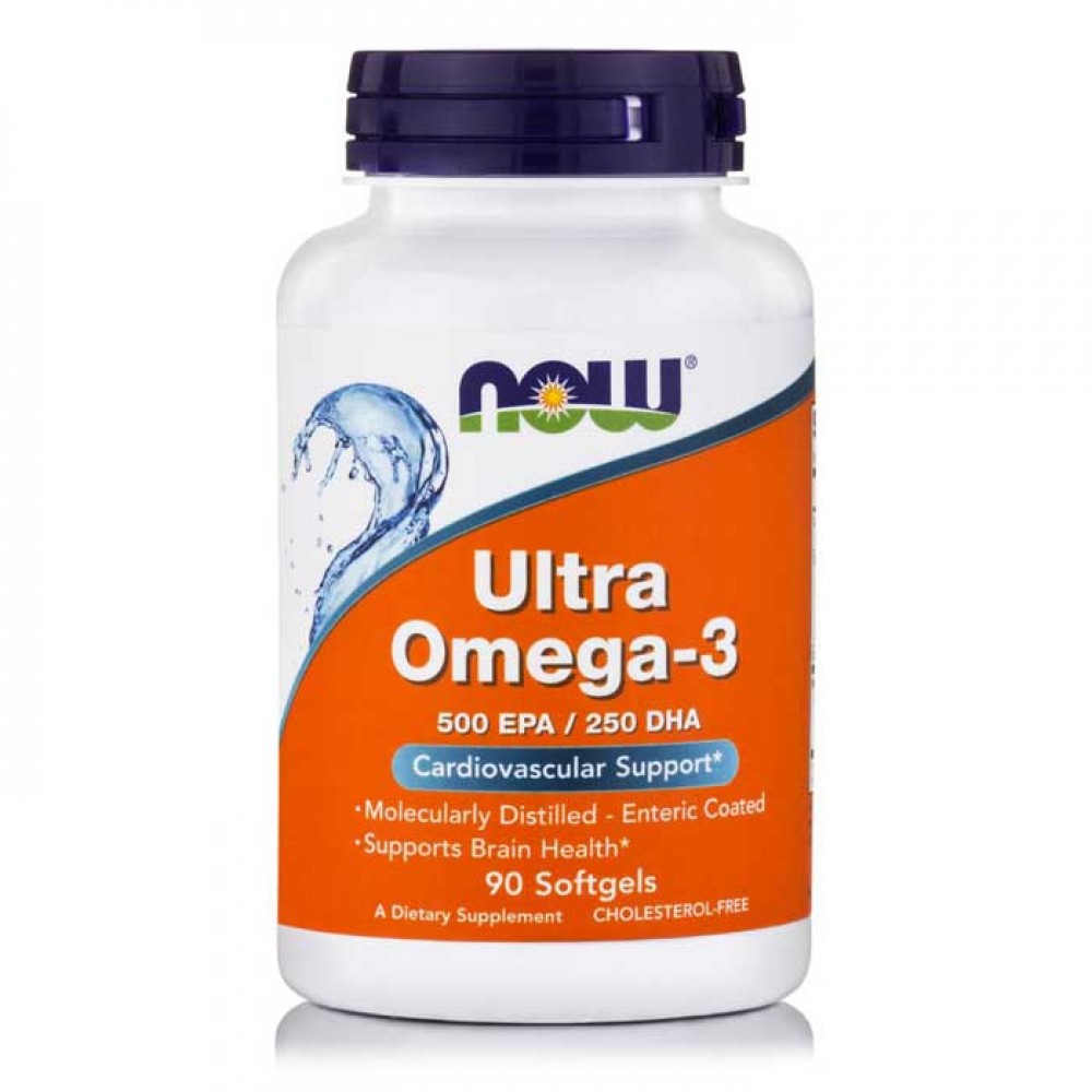 Ultra Omega 3 Now 500 EPA / 250 DHA 90 μαλακές κάψουλες / Λιπαρά Οξέα