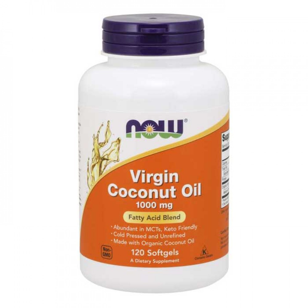 Virgin Coconut Oil 1000 mg 120 Softgels - Now Foods