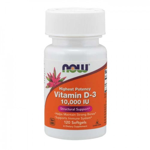 Vitamin D-3 10000iu 120 Veg Capsules - Now Foods / Βιταμίνη D3 Vitamin D-3 10000iu 120 Veg Capsules - Now Foods / Βιταμίνη D3
