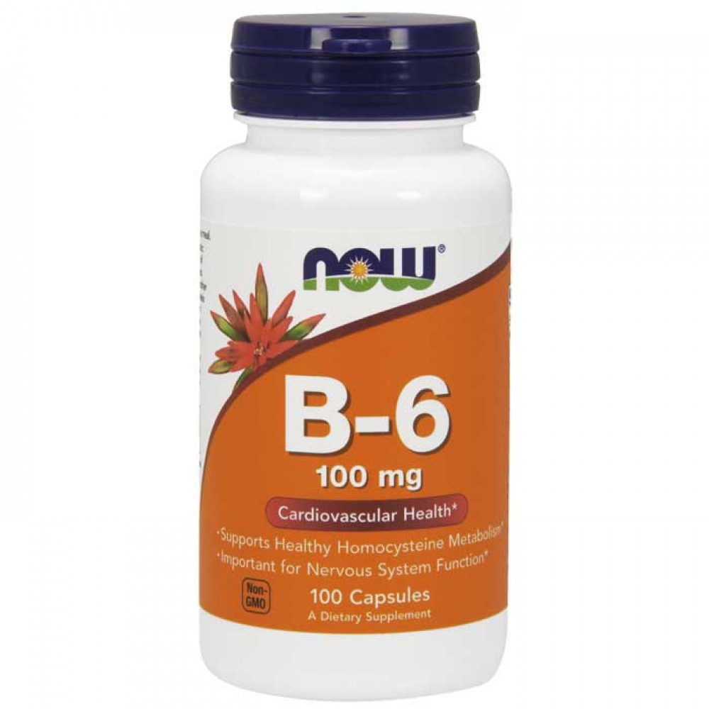 Vitamin B6 100mg 100 κάψουλες - Now Foods