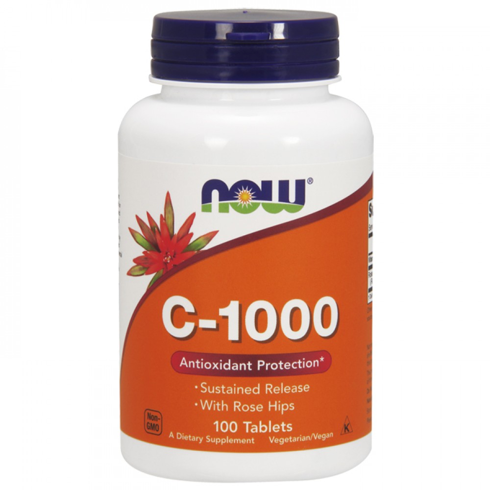 Vitamin C-1000 Sustained Release 100 Tablets - Now  / Βιταμίνη C αργής αποδέσμευσης
